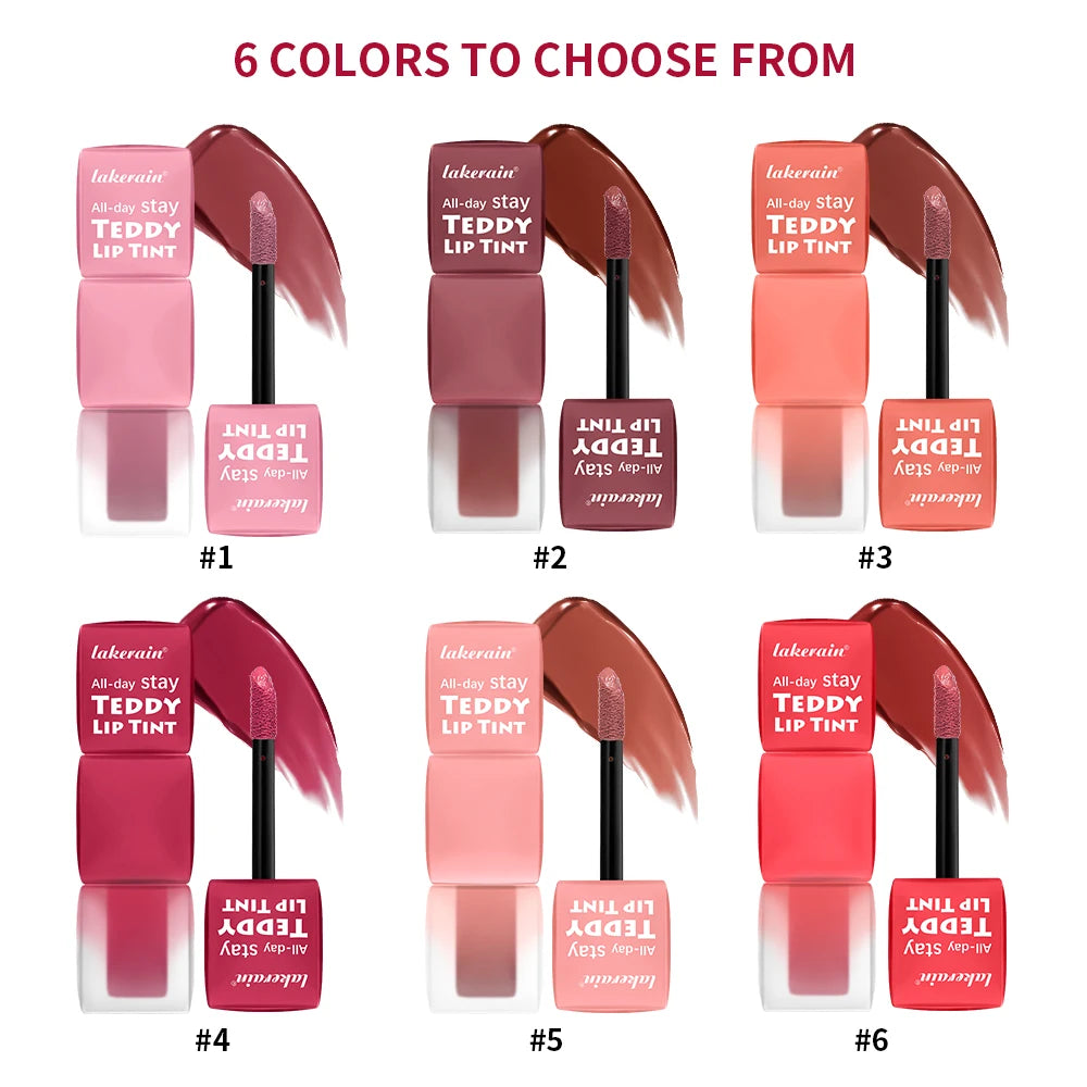 Teddy Tint Lip Color Tear Lip Gloss Super Stay Long-Lasting Matte Texture Waterproof